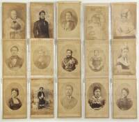 Lot of 15 carte-de-visite photographs of Hawaiian royalty