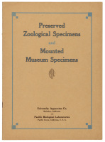 Pacific Biological Laboratories Catalog Comprising the Complete "Mounted Museum Specimens" Section, and the first part of the "Preserved Zoological Specimens" Section