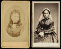 Two carte-de-visite photographs of royal Hawaiian women