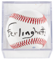 Baseball Canto - broadside poem, with signed baseball