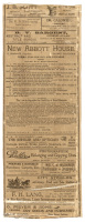 Advertisement on silk for the New Abbott Hotel in Salinas, California