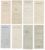 Archive of 12 deeds, indentures & related documents for land in Sonoma & Alameda counties, California