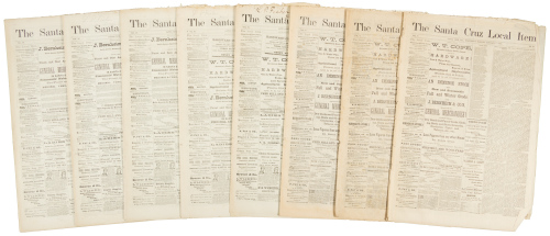 Eight issues of The Santa Cruz Local Item
