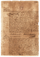 Manumission document from Cuba, 1869