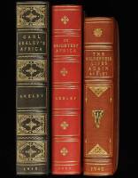 Three finely bound volumes on Carl Akeley, one signed