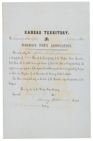 Broadside for Woodson, Kansas, Town Association