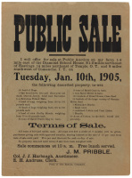 Public Sale. I Will Offer for Sale at Public Auction on My Farm