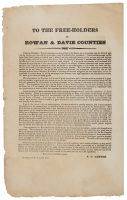 To the Free-Holders of Rowan & Davie Counties