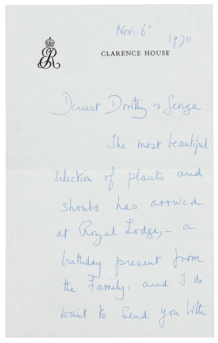 Letter from the Queen Elizabeth The Queen Mother