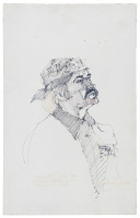 Sketch of man at Helena, 1978