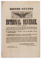 Notice Is Hereby Given, That Duties and Taxes Under the Excise Tax Law of the United States, Have Become Due and Payable...