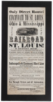 Only Direct Route from Cincinnati to St. Louis. Ohio & Mississippi Only Wide Gauge in the West