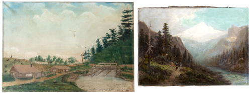 Two late nineteenth-century landscape paintings of California