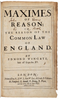 Maximes of Reason: or, the Reason of the Common Law of England