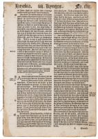Complete Signature of eight Leaves from the 1540 Great Bible with text from II Kings and I Chronicles