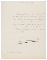 Document signed by Maximilian as emperor of Mexico