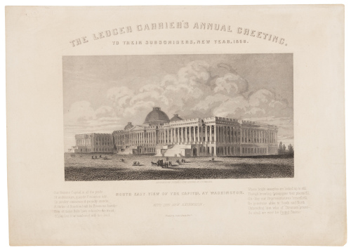The Ledger Carrier's Annual Greeting. To Their Subscribers, New Year, 1858