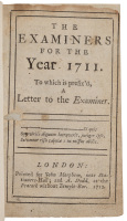The Examiners for the Year 1711 [with] The Second Volume of the Examiners