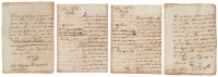 Four documents detailing the escape of over a dozen slaves in mid-19th century Spanish West Indies