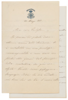 Autograph letter from Charlotte of Belgium, consort of Maximilian