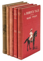 Five volumes by Mark Twain