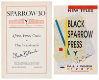 Two pieces signed by Charles Bukowski