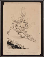 Original pen and ink illustration for The Tik-Tok of Oz