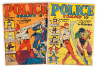 POLICE COMICS Nos. 3 and 4 * Lot of Two Comics