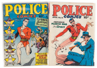 POLICE COMICS Nos. 13 and 18 * Lot of Two Comics