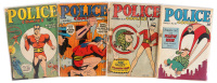 POLICE COMICS Nos. 15, 21, 37, 40 * Lot of Four Comics