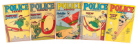 POLICE COMICS Nos. 56, 58, 59, 60, 65 * Lot of Five Comics