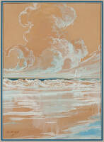 Original pastel seascape