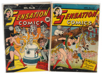 SENSATION COMICS Nos. 36 and 37 * Lot of Two Comics
