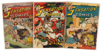 SENSATION COMICS Nos. 39, 45, 46 * Lot of Three Comics