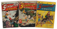 SENSATION COMICS Nos. 49, 51, 53 * Lot of Three Comics