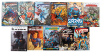 11 volumes of Superman collected editions including New 52, Reign of Doomsday, Celebration of 75 Years