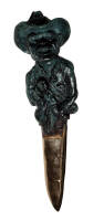 Cast bronze figural letter-opener - Ernest Hemingway