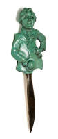 Cast bronze figural letter-opener - Oscar Wilde