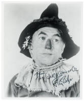Signed photograph of Ray Bolger in his Scarecrow costume