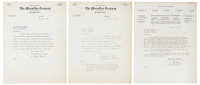 Three typed letters from Macmillan Co. regarding the first edition of "Gone with the Wind"