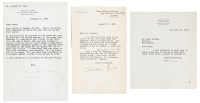 Three typed letters signed by Sinclair Lewis