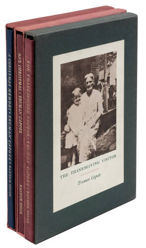 Three titles of Truman Capote's holiday reminiscences, each inscribed and signed