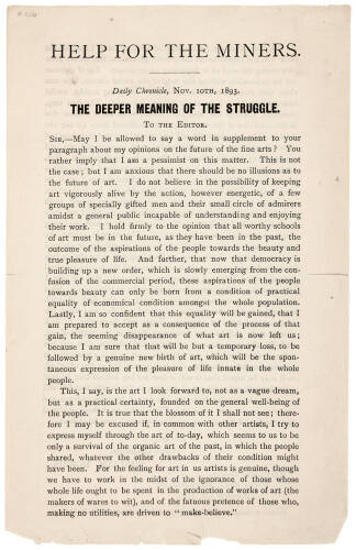 Help for the Miners.