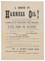 A Boom in Harness Oil! Of Interest to Every One Using Harness or Carriages and Buggies
