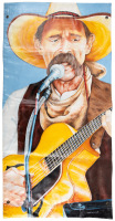 Large Placerville Artwalk banner with original art by Toni Wooly
