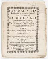 His Maiesties Declaration to All His Subjects of His Kingdom of Scotland: Vpon Occasion of a Printed Paper, Entitled, the Declaration of the Kingdom of Scotland, Concerning the Present Expedition into England...