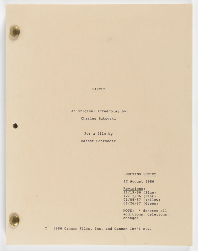 Barfly: The Shooting Script