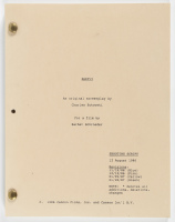Barfly: The Shooting Script
