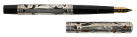 WATERMAN: No. 412 Black Hard Rubber Sterling Silver Filigree Overlay Fountain Pen