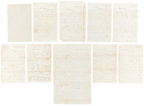 Civil War archive of 8 letters sent to friends and family from missionary teacher of emancipated children in Union-occupied Mississippi